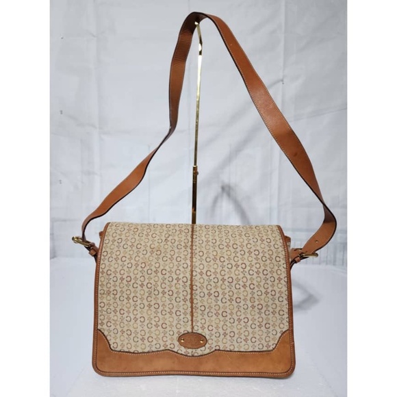Authentic Celine Vintage Messenger/Crossbody Bag Brown/ Beige - Picture 1 of 14